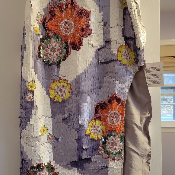 ASOS 3floral embellished sequin midi skirt - Picture 1 of 1